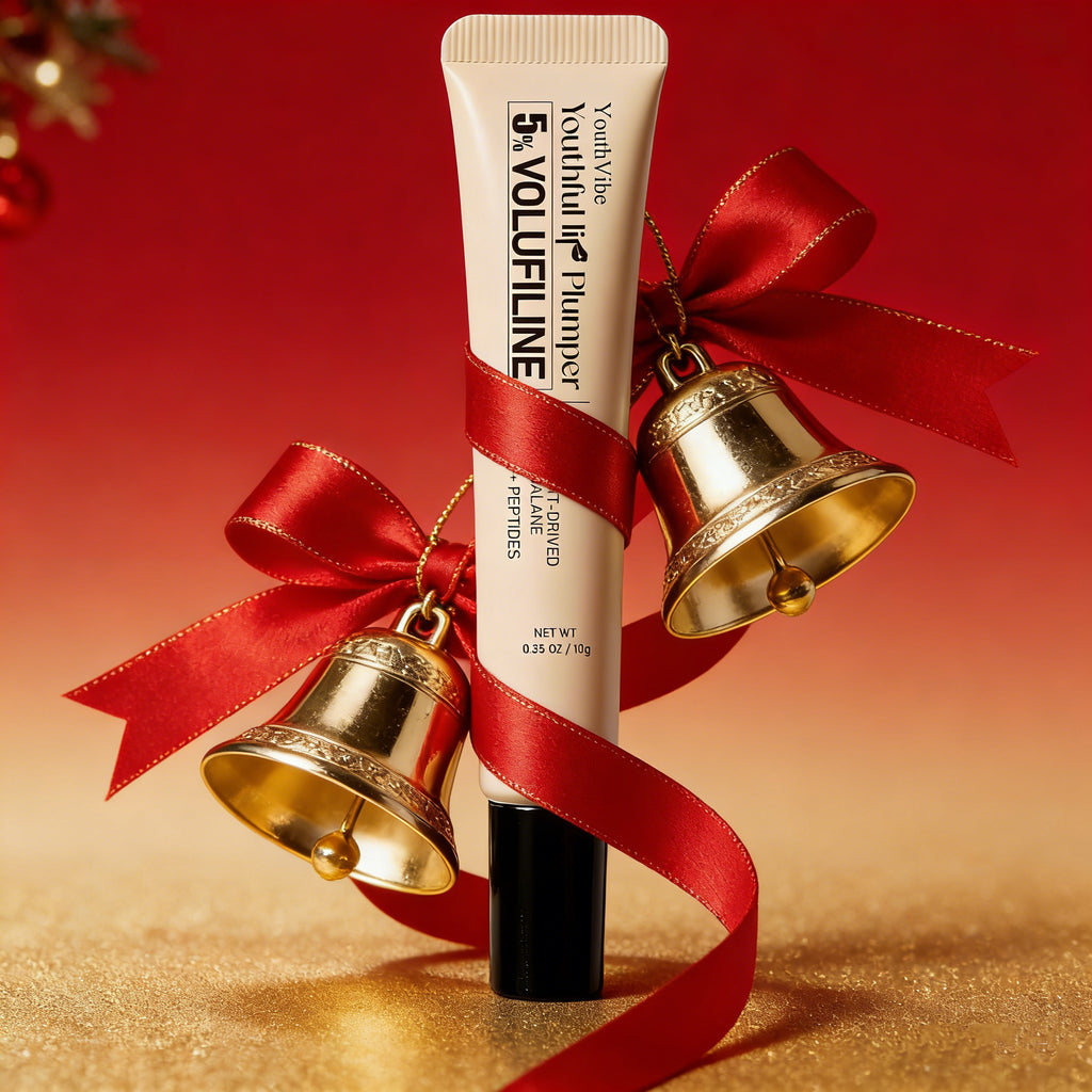 YouthVibe Hydrating Lip Primer & Plumper Gloss - 5% Volufiline, Squalane, Shea Butter, Collagen, Peptide & PDRN - Plumping, Anti-Aging, Nourishing Lip Care for Smoother, Softer Lips