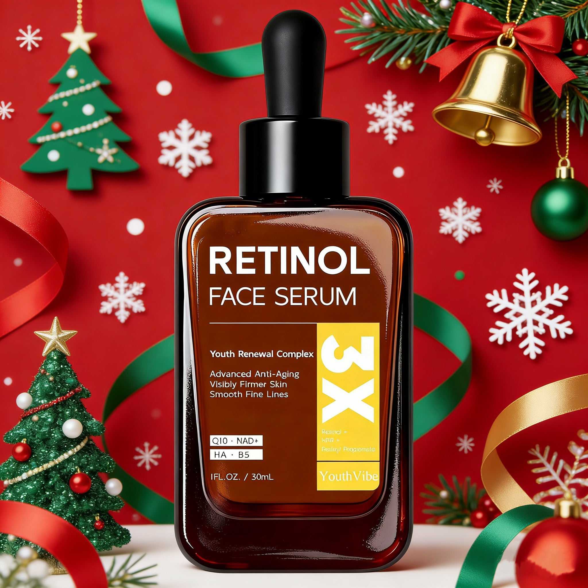 Retinol Serum for Face, Anti Aging & Anti Wrinkle B5 Resurfacing Retinol Serum with Niacinamide, Collagen & Hyaluronic Acid, Smooths Wrinkles & Fine Lines, Dark Spot Corrector, Brighten Dullness