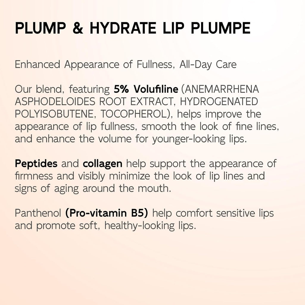 YouthVibe Hydrating Lip Primer & Plumper Gloss - 5% Volufiline, Squalane, Shea Butter, Collagen, Peptide & PDRN - Plumping, Anti-Aging, Nourishing Lip Care for Smoother, Softer Lips