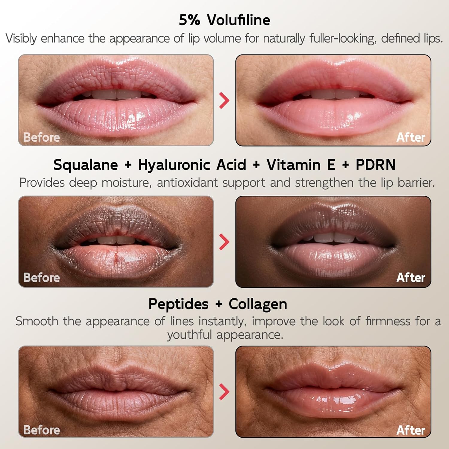 YouthVibe Hydrating Lip Primer & Plumper Gloss - 5% Volufiline, Squalane, Shea Butter, Collagen, Peptide & PDRN - Plumping, Anti-Aging, Nourishing Lip Care for Smoother, Softer Lips