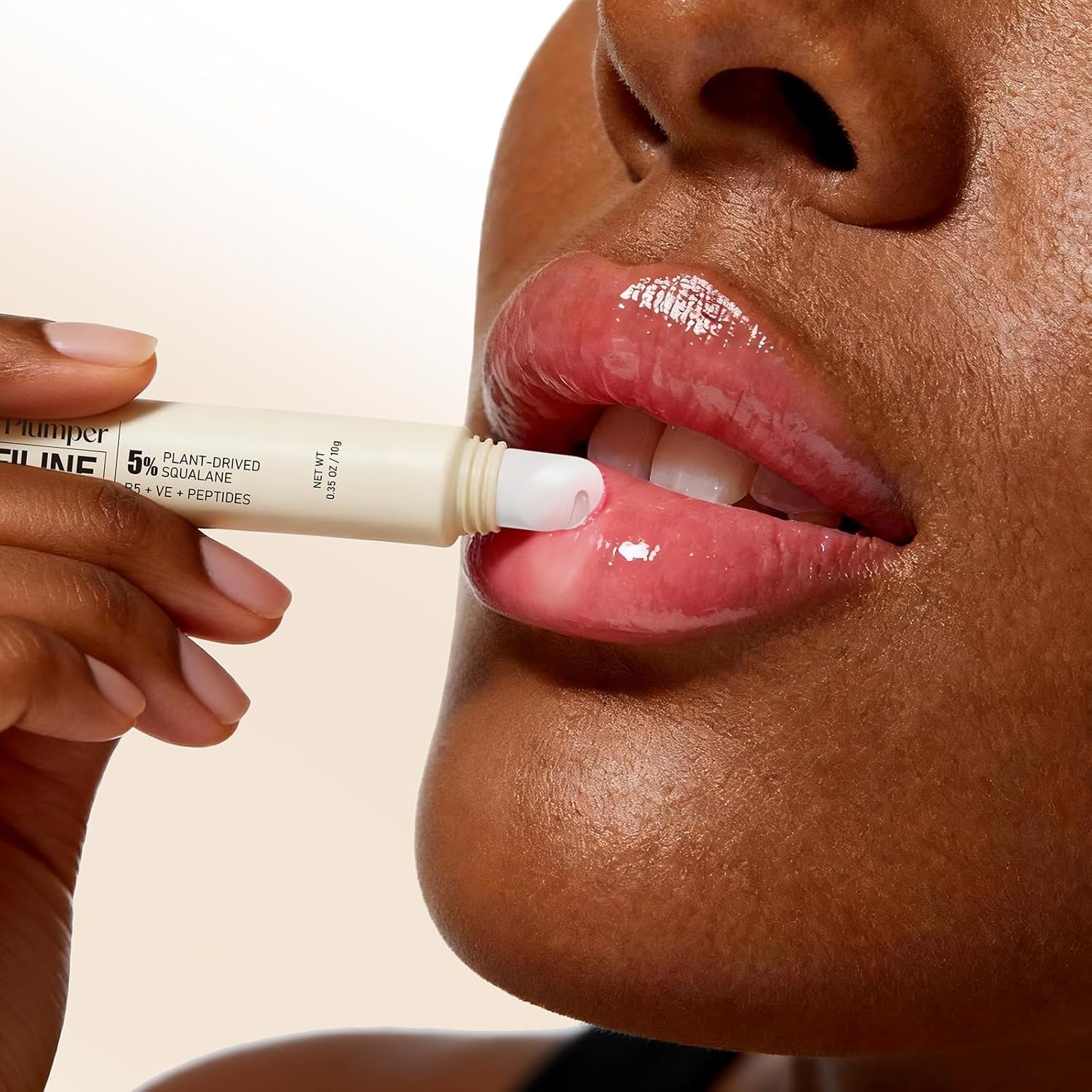 YouthVibe Hydrating Lip Primer & Plumper Gloss - 5% Volufiline, Squalane, Shea Butter, Collagen, Peptide & PDRN - Plumping, Anti-Aging, Nourishing Lip Care for Smoother, Softer Lips